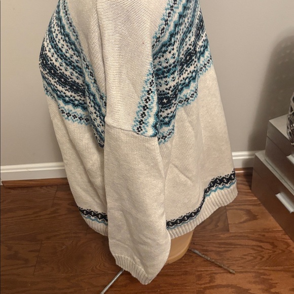 J. Jill Cream and Teal Sweater - Picture 4 of 7